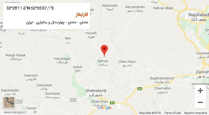 روستای قارابغاز بر روی نقشه