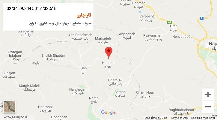 روستای قاراجارو بر روی نقشه