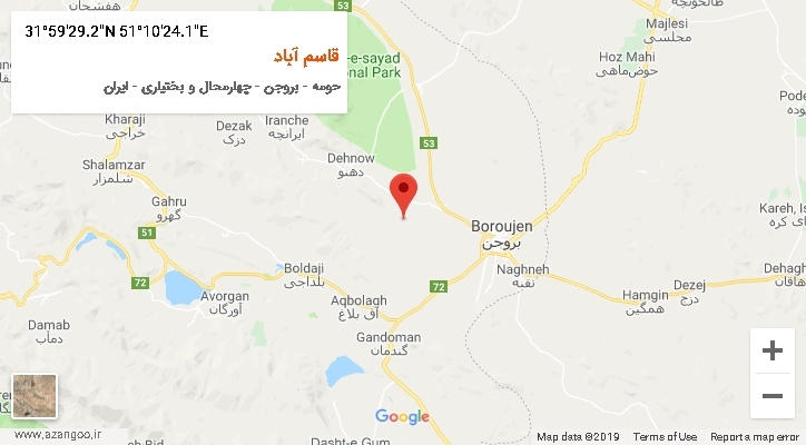 روستای قاسم آباد بر روی نقشه