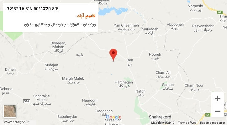 روستای قاسم آباد بر روی نقشه