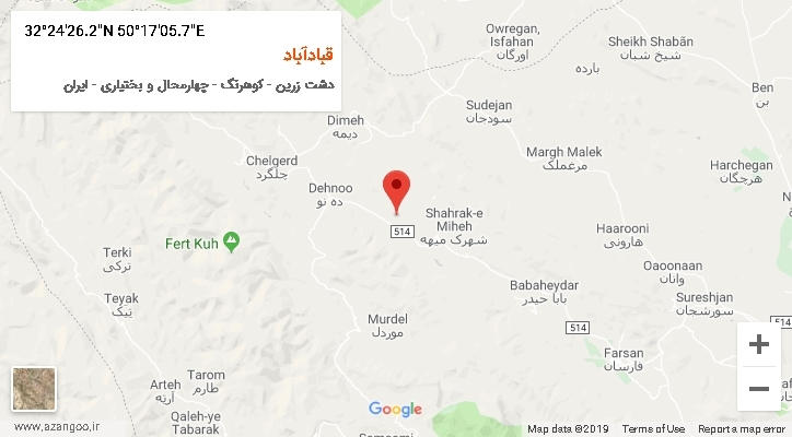 روستای قبادآباد بر روی نقشه