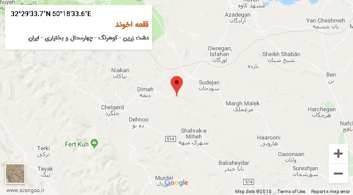 روستای قلعه اخوند بر روی نقشه