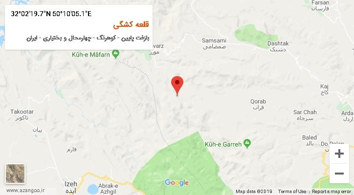 روستای قلعه کشگی بر روی نقشه