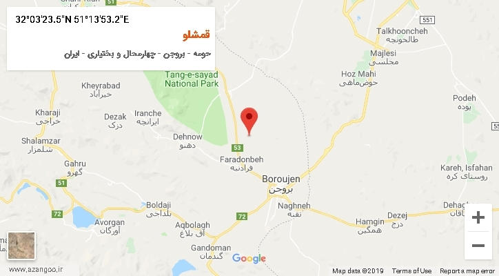 روستای قمشلو بر روی نقشه