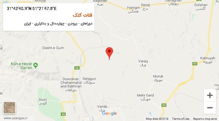 روستای قنات کتک بر روی نقشه