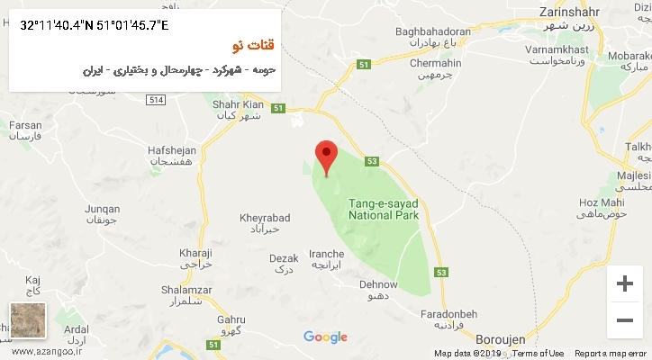 روستای قنات نو بر روی نقشه