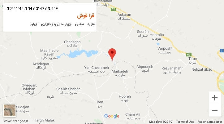روستای قرا قوش بر روی نقشه