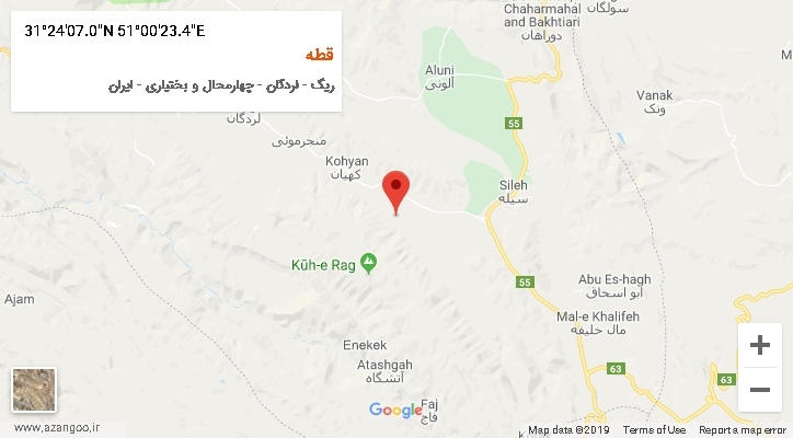 روستای قطه بر روی نقشه