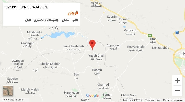 روستای قوچان بر روی نقشه