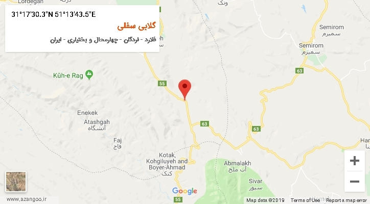 روستای گلابی سفلی بر روی نقشه