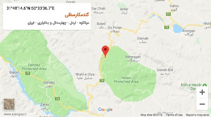 روستای گندمکارسفلی بر روی نقشه