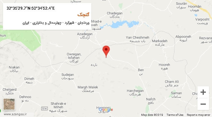 روستای گنجک بر روی نقشه