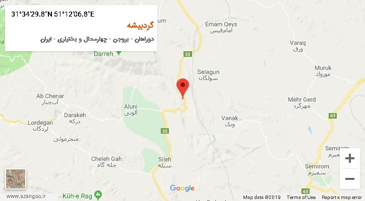 روستای گردبیشه بر روی نقشه