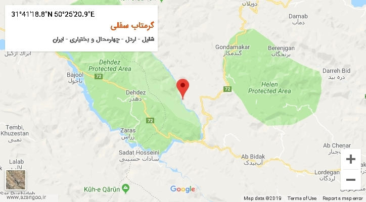 روستای گرمتاب سفلی بر روی نقشه