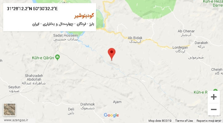 روستای گودبنوشیر بر روی نقشه