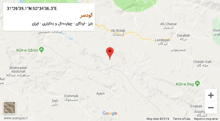 روستای گودسر بر روی نقشه