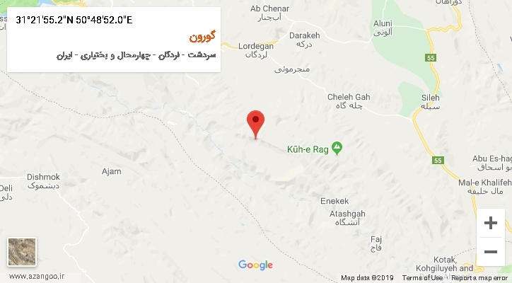 روستای گورون بر روی نقشه