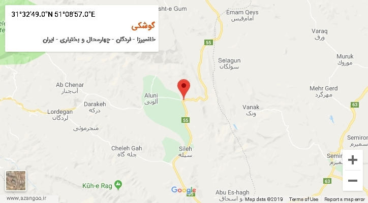 روستای گوشکی بر روی نقشه