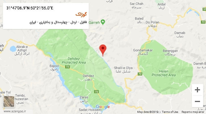 روستای گوزلک بر روی نقشه