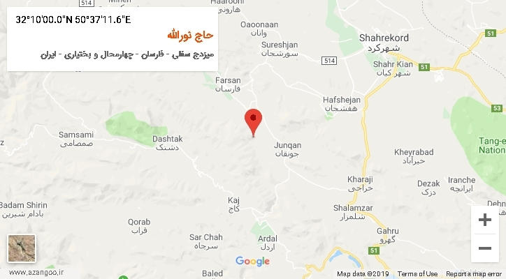 روستای حاج نورالله بر روی نقشه