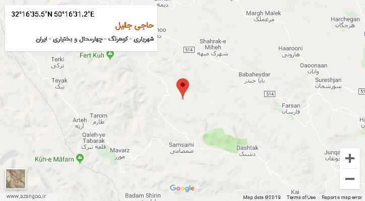 روستای حاجی جلیل بر روی نقشه