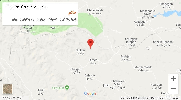 روستای حاتم بر روی نقشه
