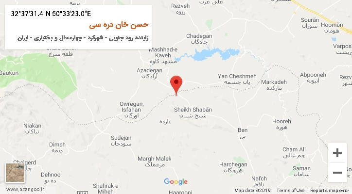 روستای حسن خان دره سی بر روی نقشه