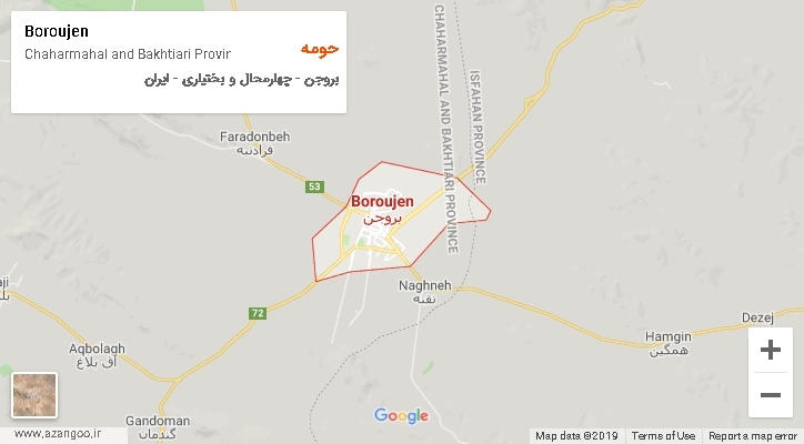 دهستان حومه بر روی نقشه