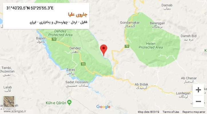 روستای جاروی علیا بر روی نقشه