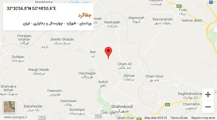 روستای جغاگرد بر روی نقشه