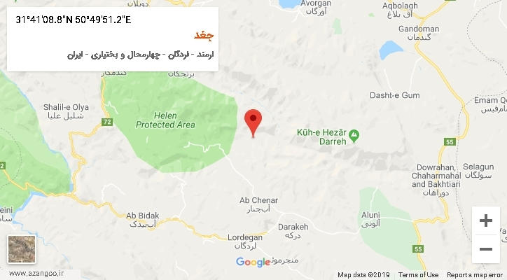 روستای جغد بر روی نقشه