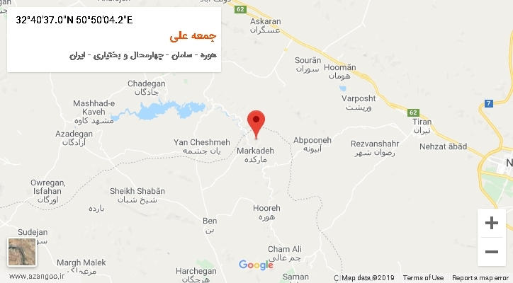 روستای جمعه علی بر روی نقشه