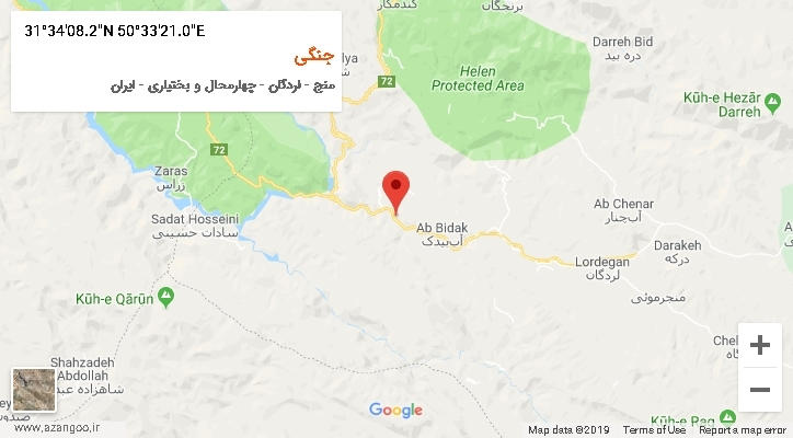 روستای جنگی بر روی نقشه