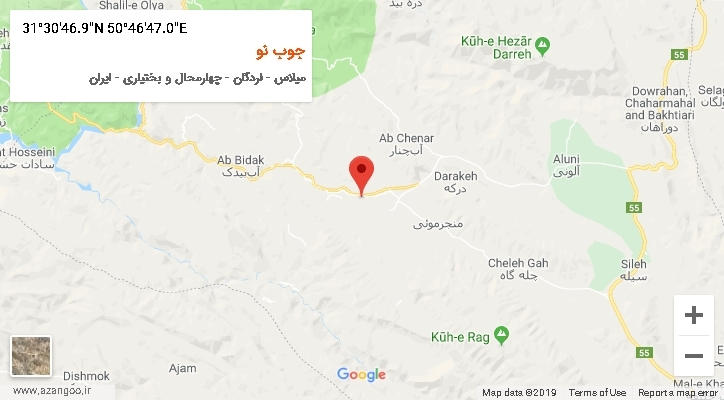 روستای جوب نو بر روی نقشه