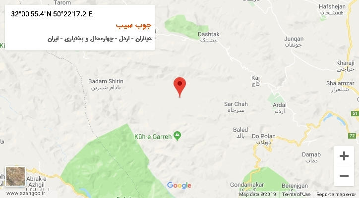 روستای جوب سیب بر روی نقشه