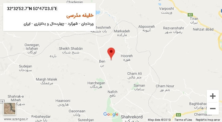 روستای خلیفه مذرسی بر روی نقشه