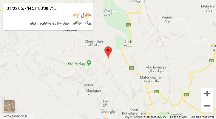روستای خلیل آباد بر روی نقشه