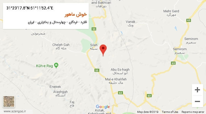 روستای خوش ماهور بر روی نقشه