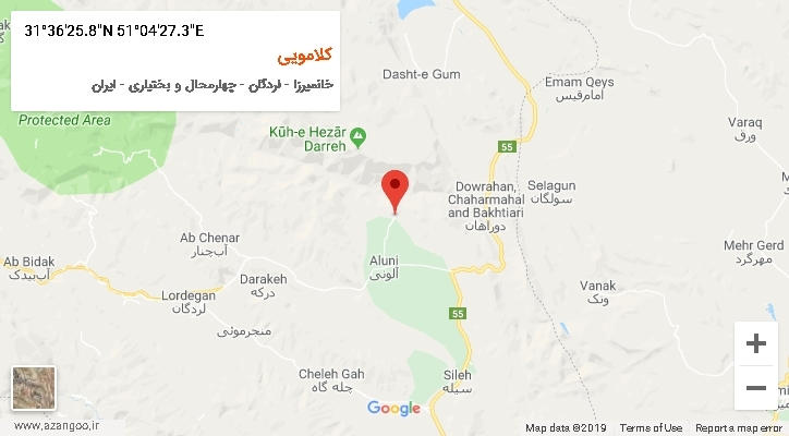 روستای کلامویی بر روی نقشه