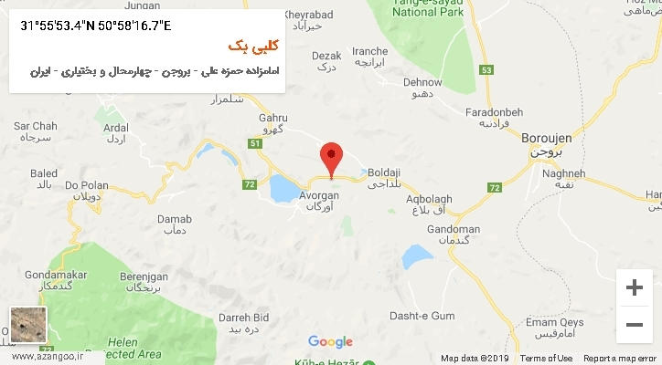 روستای کلبی بک بر روی نقشه