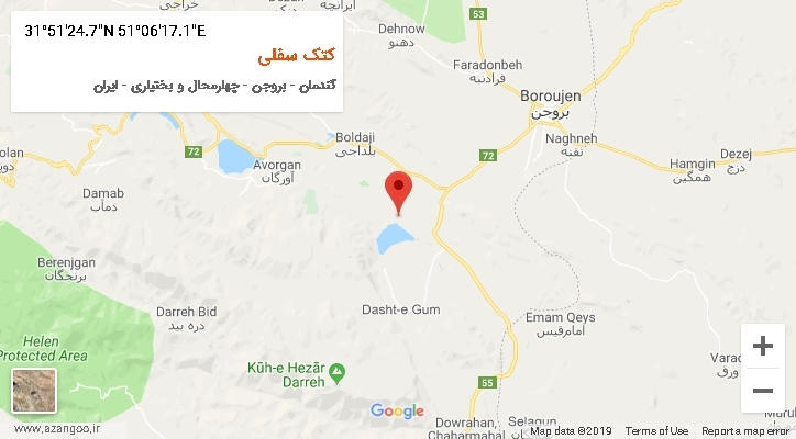 روستای کتک سفلی بر روی نقشه