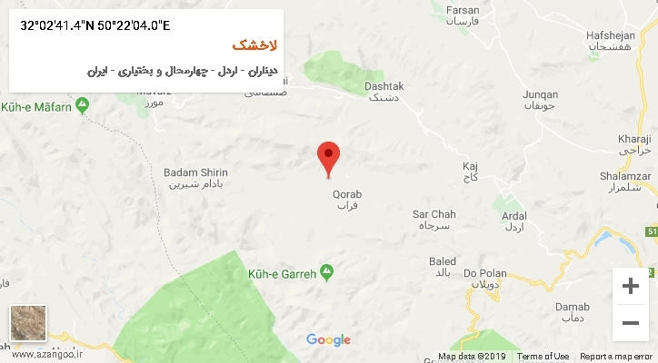 روستای لاخشک بر روی نقشه