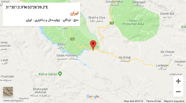 روستای لیران بر روی نقشه