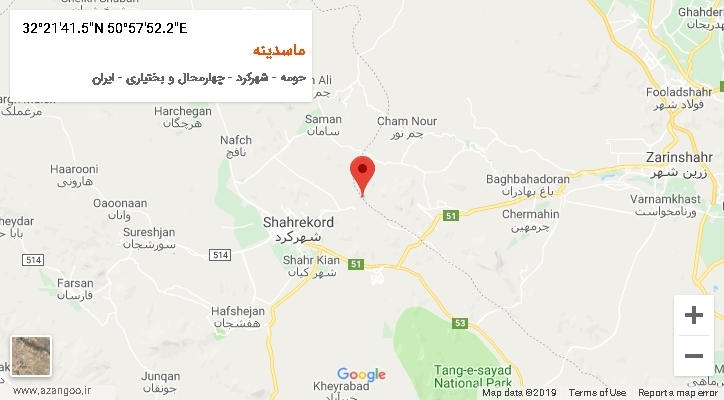 روستای ماسدینه بر روی نقشه