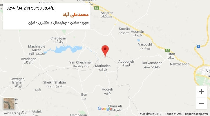 روستای محمدعلی آباد بر روی نقشه