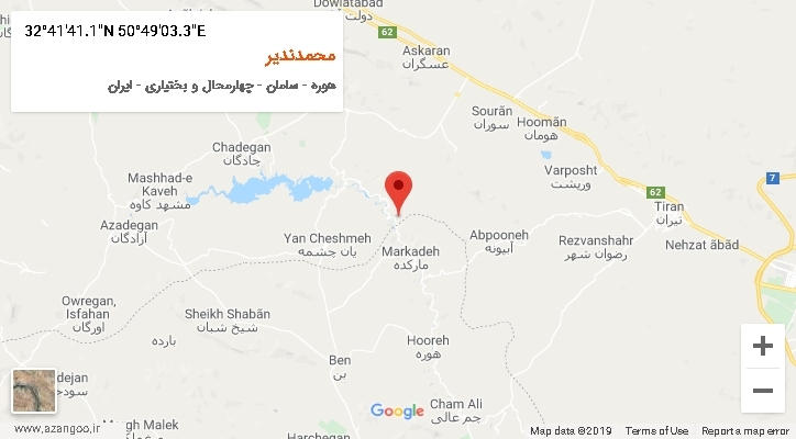 روستای محمدندیر بر روی نقشه