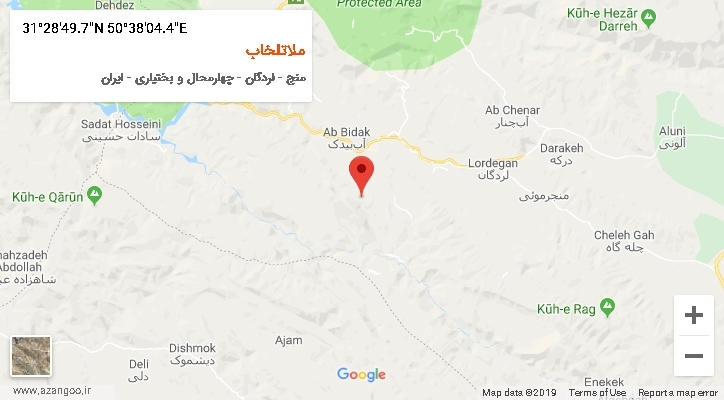 روستای ملاتلخاب بر روی نقشه