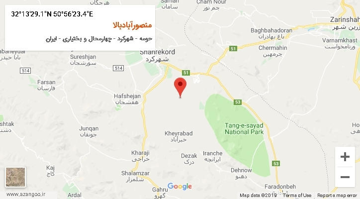 روستای منصورآبادبالا بر روی نقشه