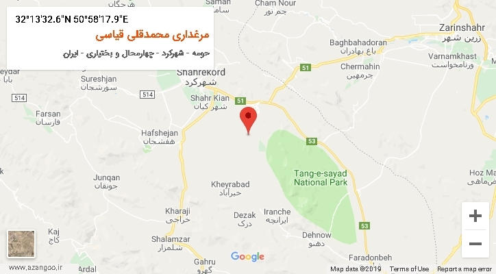 روستای مرغداری محمدقلی قیاسی بر روی نقشه