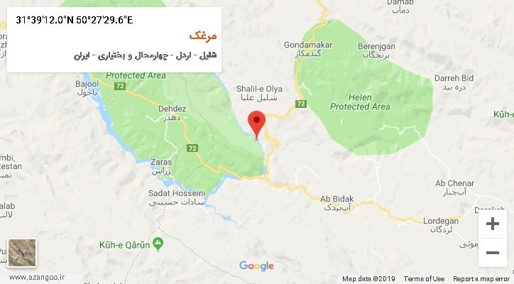 روستای مرغک بر روی نقشه